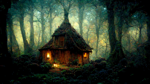 erikdk_primitive_house_in_the_dark_woods_and_tiny_magical_fairi_cd7a3396-561e-44b9-850b-250ab1053cb7